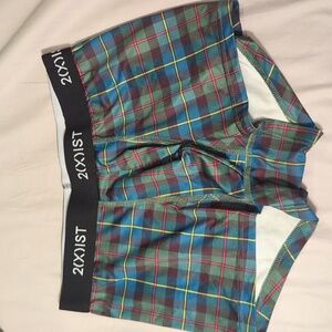 2(X)IST Green Plaid Trunks